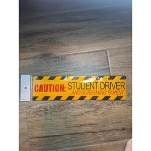 Zone Tech Caution Student Driver And Screaming Parent Yellow Reflective Sign New